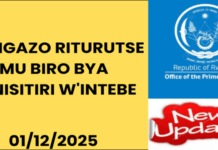 Itangazo riturutse mu Biro bya Minisitiri w’Intebe: o1/12/2025