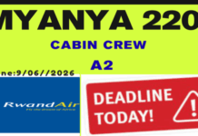 200 Jobs of Cabin Crew at RwandAir Ltd : Deadline:9th, 2026.